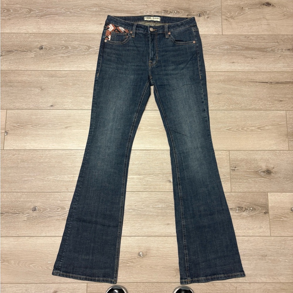 Hooey Dark Blue Flare Jeans